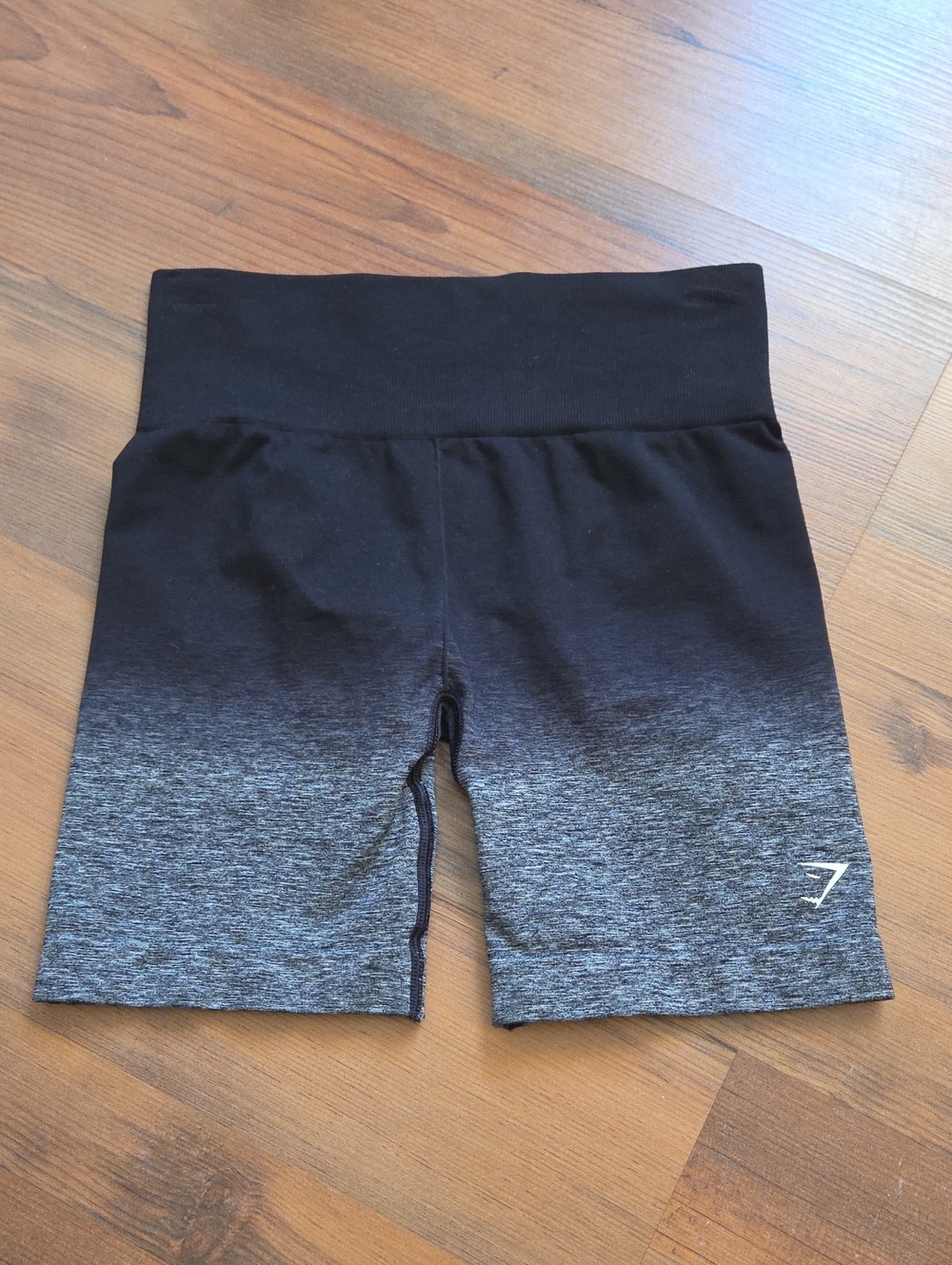 Gymshark Kids Ombre Black to Gray Bike Shorts